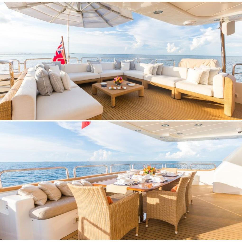 110ft yacht from outside
